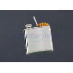 Customized 2 In 1 Stainless Steel Engraved Hip Flask / Cigarette Holder for sale