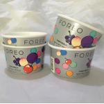 Disposable Paper Ice Cream Cups With Paper And Spoon Customized Logo Eco for sale