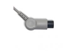 China 3 Lead AHA Fixed Snap ECG Lead Cable Compatible Angle Connector supplier