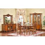 Villa European Style Dining Room Furniture Solid Wood Table And Chair Set for sale