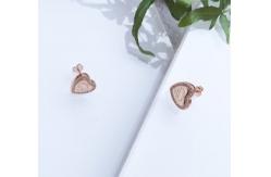 China Heart Stud 925 Sterling Silver Hypoallergenic Silver Drop Cubic Zirconia Earrings supplier
