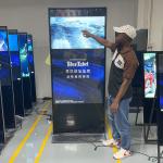 Smart Floor Standing Digital Signage Totem Vertical Interactive Touch Screen Kiosk for sale