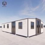 40 Foot Prefab Expandable Shipping Container House For Construction Sites