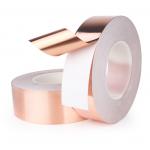 60microns Copper Foil Adhesive Tape Conductive Acrylic Glue For Grounding for sale
