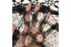 China 180gsm Tulle Net Fabric Fancy Mesh Dot Print Lace Fabric For Dress supplier