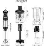 5 In 1 Stick Hand Blender Stainless steel Body With Variable Speeds for sale
