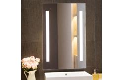 China Customized Design Style LED Lighted Bathroom Mirror with Clock and Medicine Cabinet supplier