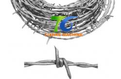 China 1.6mm Border Protection 60kg/H Barbed Wire Fence Machine Fully Automatic supplier