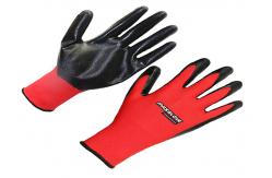 China Custom Logo Accept Red liner and black nitrile coated gloves private label boxing supplier