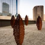 Modern Corten Steel Sculpture Welded Statue Customized Size