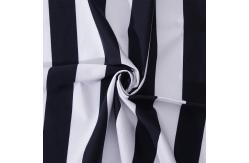 China Comfortable Black Stripe Fabric Mercerized Cotton Skin Friendly Texture supplier