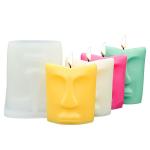 Human Face Candle Silicone Moulds Eco Friendly Anti tear Reusable Candle Mold for sale