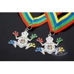 5k 10k Marathon Custom Metal Award Medals For Frog Logo Sports Running for sale