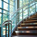 Smooth Polished Stainless Steel Handrails with Crystal Accents for Glass Fencing for sale