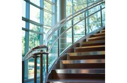 China Smooth Polished Stainless Steel Handrails with Crystal Accents for Glass Fencing supplier