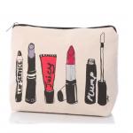 ROHS Lady Women Cotton Canvas Cosmetic Pouch Bag Bulk for sale