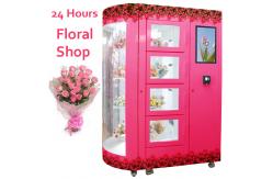 China LED Lighting Rotating Bouquet Flower Vending Machine 24 Hours Smart Locker System supplier