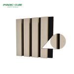 Melamine Finish Wooden Slats Wall Polyester Sound Insulation Board Panel Acoustic Slat for sale