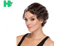 China Deep Wave Synthetic Short Wigs Human Hair , Feather Charm Wig supplier