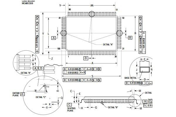 Integrated Circuit Chip MICROPROCESSORS USERS MANUAL  MC68020FC16E MOTOROLA QFP