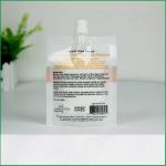 Liquid stand up pouch with spout / spout pouch packaging for gel masque / shampoo liquid spout pouch for sale