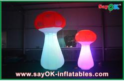 China Red Yellow Purple Decoration Standing Inflatable Mushroom With led Giant supplier