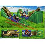 Inflatable Awesome Jungle Themed Obstacle Course With Walls, Tunnels and Slides for sale