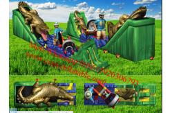 China Inflatable Awesome Jungle Themed Obstacle Course With Walls, Tunnels and Slides supplier