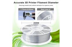 China Diameter 1.75mm  Silk Light Silver PLA Toughness Enhanced 3D Printer Filament 1kg supplier