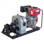 Air cooled diesel engine winch 3 ton fast speed cable pulling machine for pulling hoisting lifting for sale