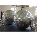 Spherical Bright Color Silver Inflatable Mirror Ball For Party Decoration for sale
