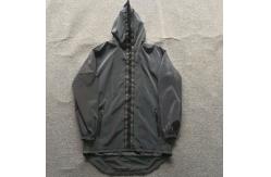 China Full Zip Up Face Hood Reflective Coat Mens Rainbow Reflective Jacket Turtleneck supplier