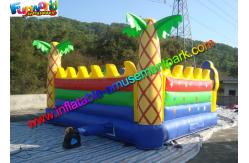 China Popular Inflatable Smurfs Bounce House , Jumping Bouncer With Obstacle Inside supplier