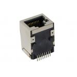 Customized single port vertical RJ45 Modular Jack PCB Mount PoE ethernet connector for sale