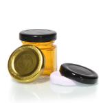                  Custom Printed Glass Honey Jar Bottle Cap Tinplate Lug Closures              for sale