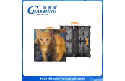 China P3.91 16bit Transparent Led Panel 220v Outdoor Windproof Led Video Wall supplier