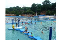 China Water Park Lazy River And Swimming Pool Floating Bridge With Climbing Net supplier
