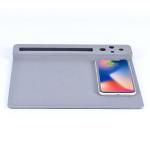 Portable Wireless Phone Charger Leather Multifunctional Mouse Pad Gaming Creative