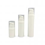 10ml 15ml Airless Pump Bottle Snap On White Plastic Screen Printing for sale