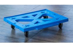 China Two Totes Loading Plastic Moving Dolly 4 Inches PU Casters More Function supplier