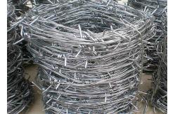 China 2.2mm Solid Galvanized Barbed Wire 3.0cm For Military Sentry Defence supplier