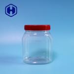 360ml Oval Food Safe PET Jar Packaging Cashews Peanuts Plastic Cover Custom Made for sale