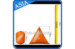 China Race Mark Orange Inflatable Tetrahedron Buoy supplier