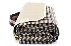 China Convenient Folding Picnic Blanket With Thick Water Resistant PVC Backing supplier