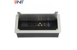 China tabletop flip up brushed cover socket box for 86 socket panel supplier