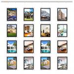 A4 Acrylic Frame Cable Wire Hanging Display System Real Estate Window Display Led Light Box for sale