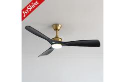 China 52-Inch Modern LED Ceiling Fan with DC Motor, Black ABS Blades supplier