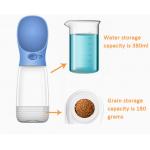 380ml Detachable Portable 2 In 1 Dog Water Bottle Dispenser With Food Storage for sale