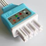 Compatible Nihon Kohden Disposable ECG Cables 3 Lead Medical Use PVC Material for sale