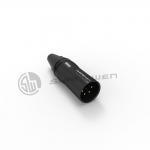 7.5A XLR Connector Electrical Black Audio 4 Pin Connector Male Plug for sale